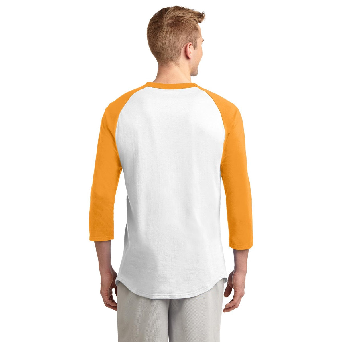 White/Deep Orange Jersey - Sport-Tek - Soft Cotton