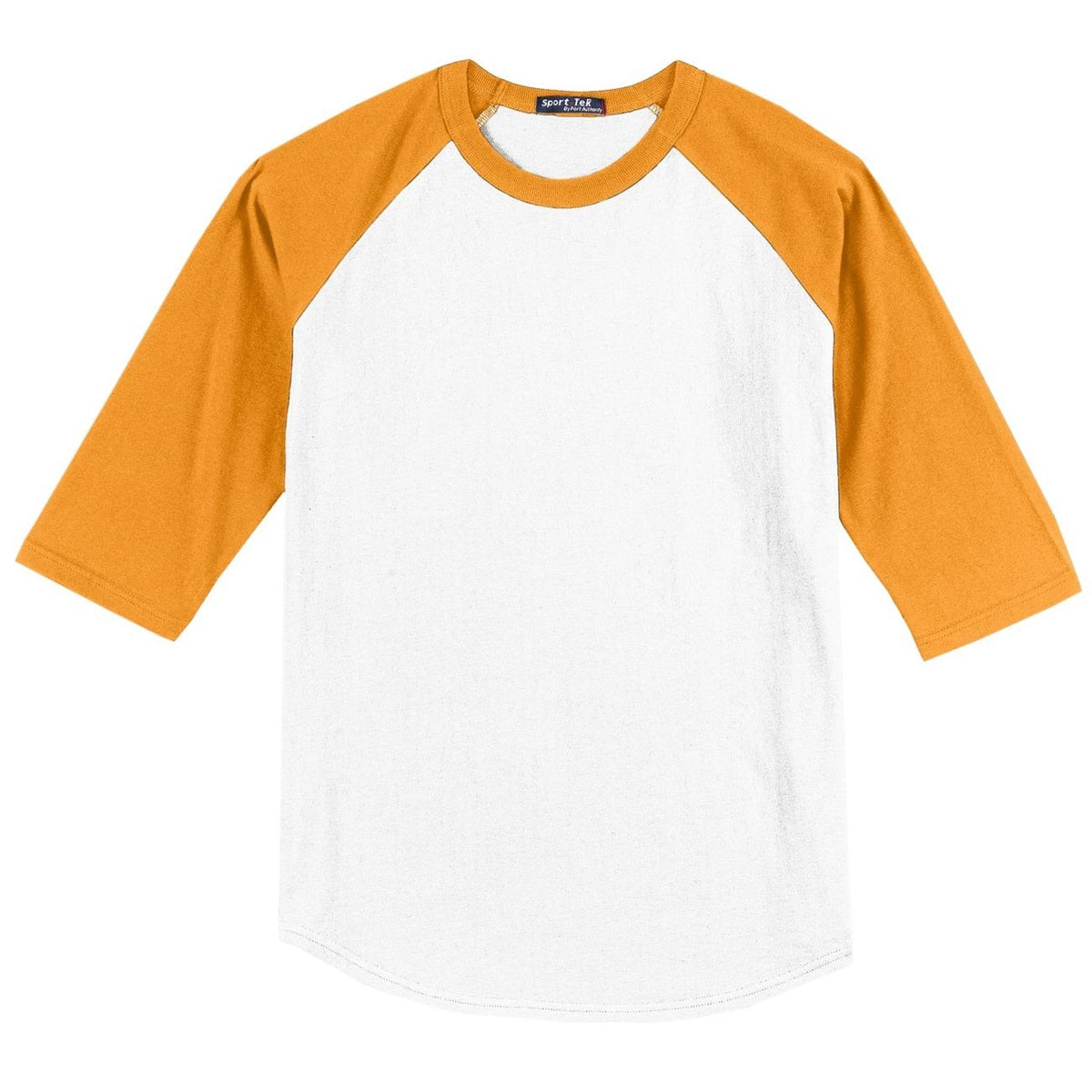 White/Deep Orange Jersey - Sport-Tek - Soft Cotton