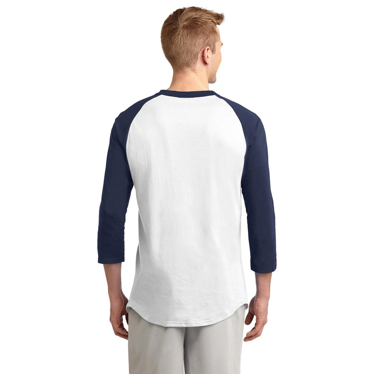 White/Deep Orange Jersey - Sport-Tek - Soft Cotton