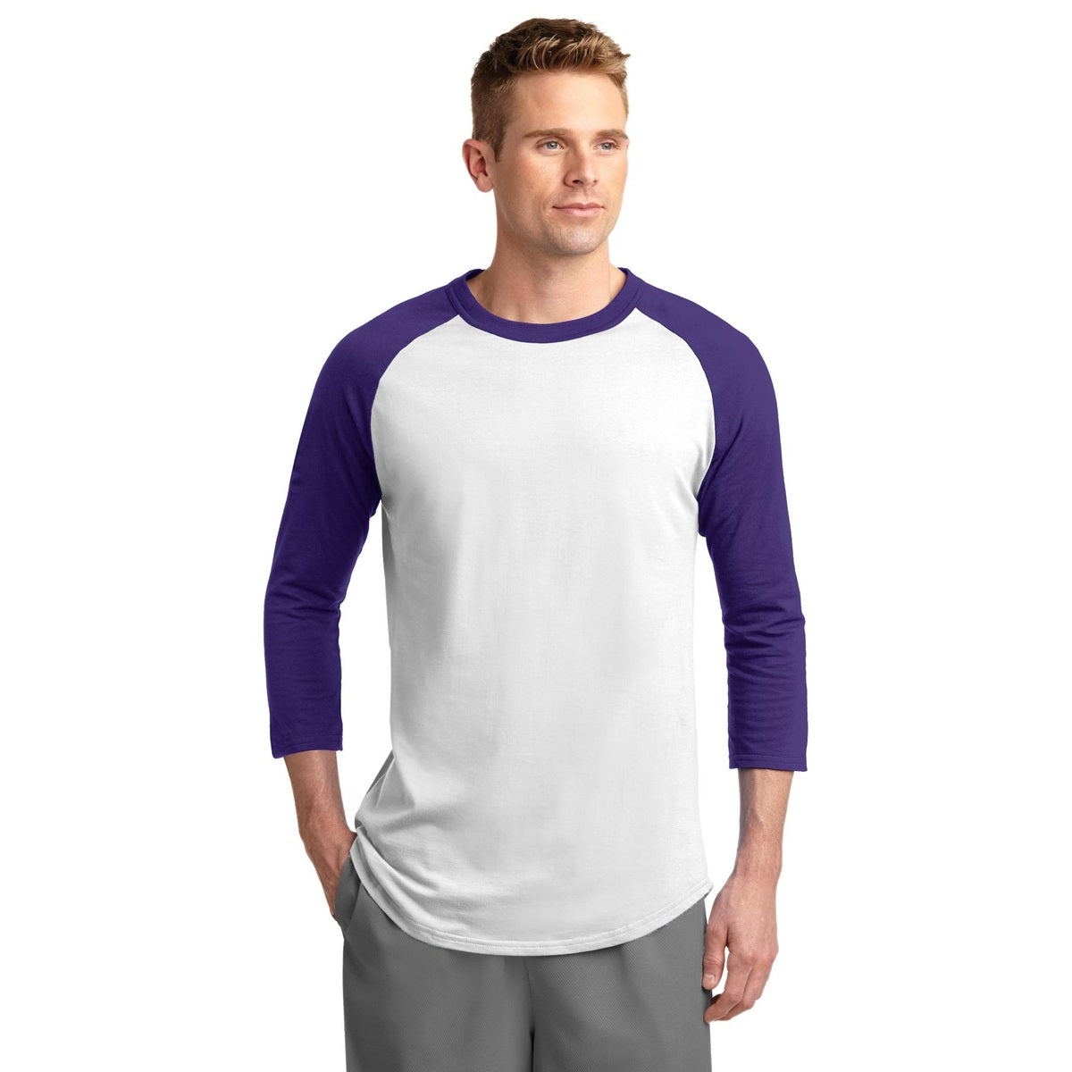 White/Deep Orange Jersey - Sport-Tek - Soft Cotton