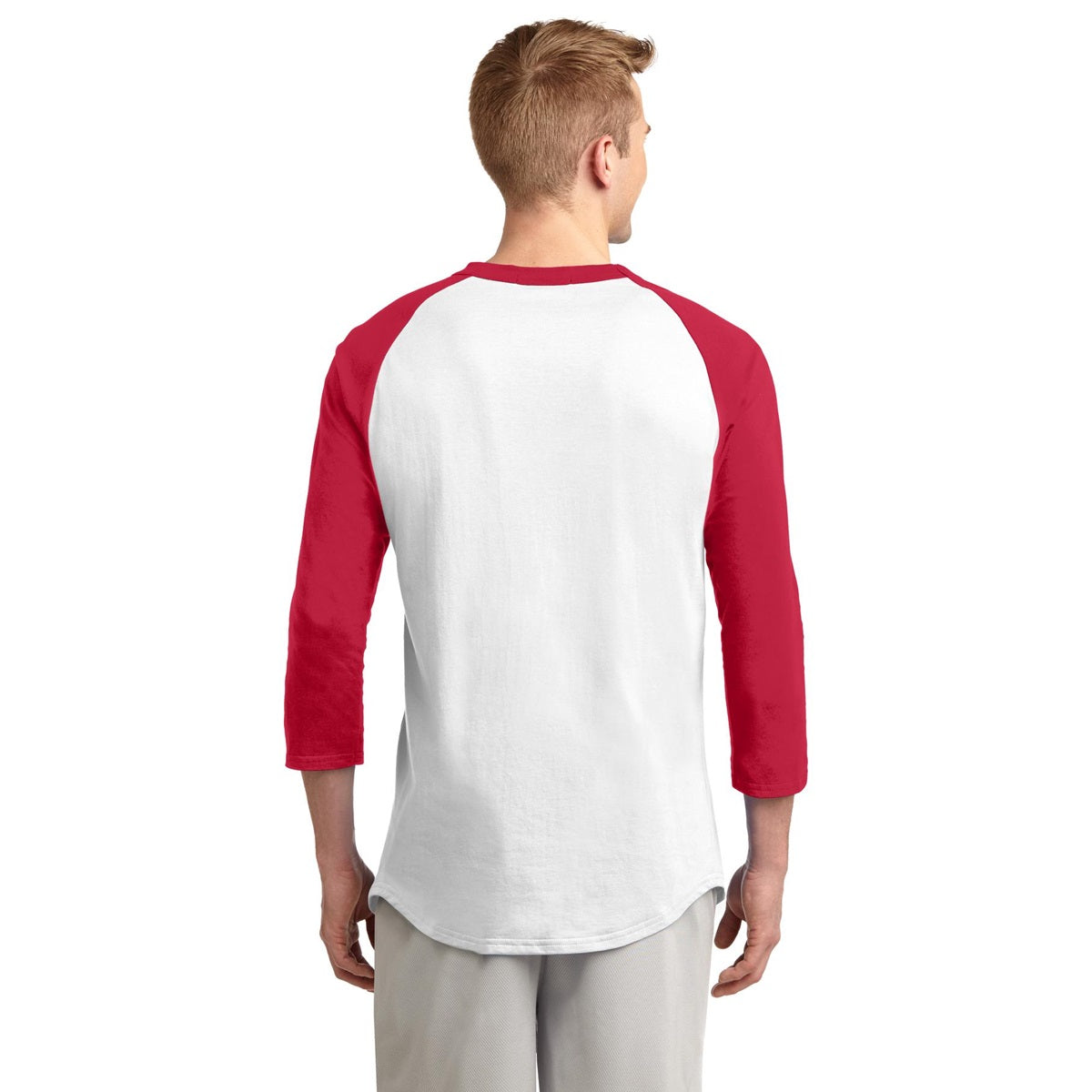 White/Deep Orange Jersey - Sport-Tek - Soft Cotton