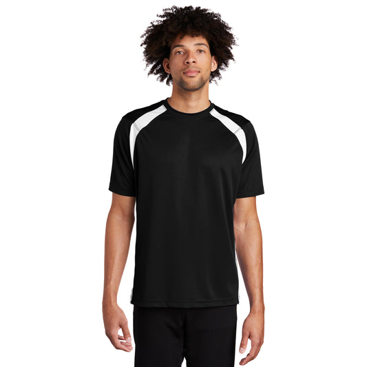 Black/White T-Shirts - Sport-Tek - Athletic Fit