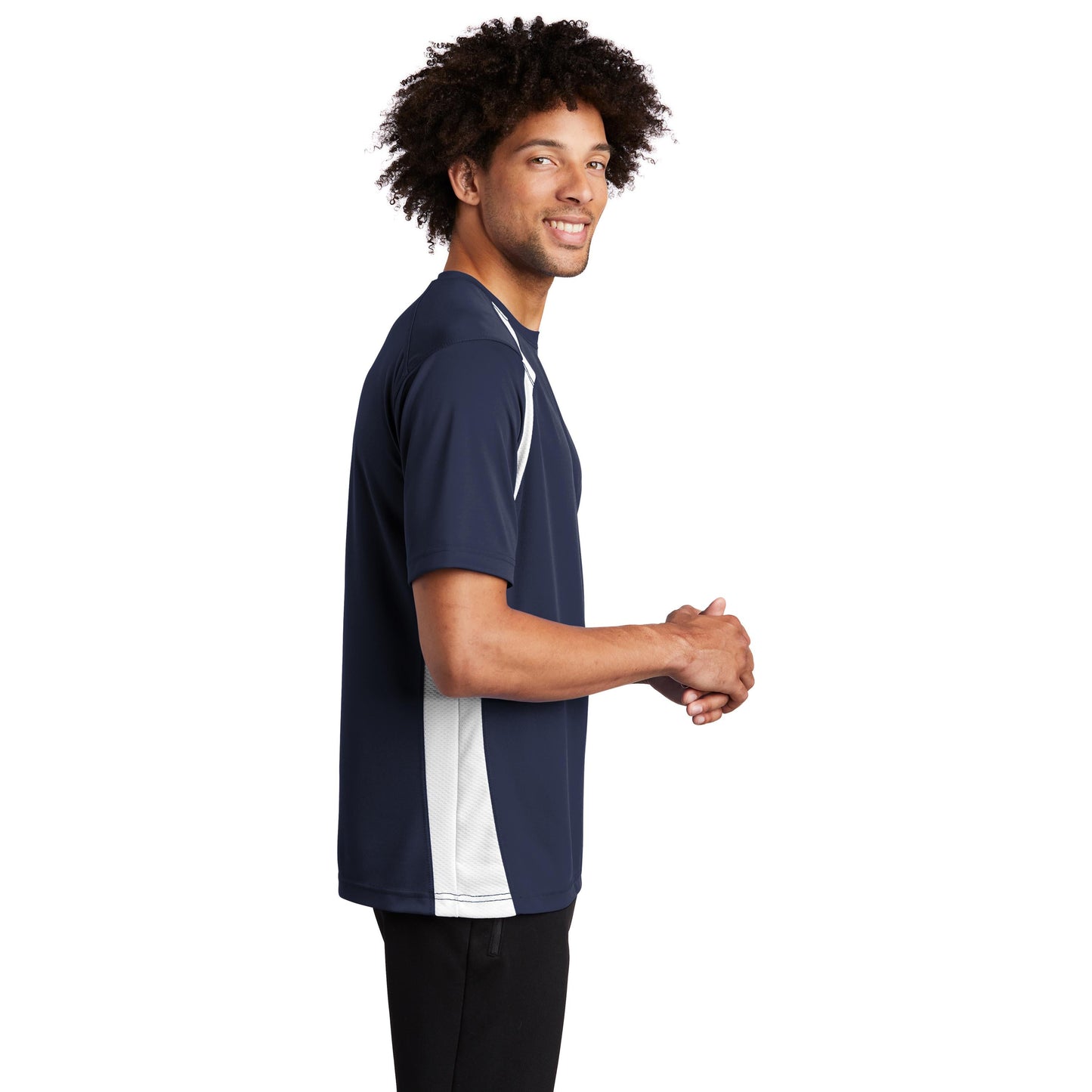 Black/White T-Shirts - Sport-Tek - Athletic Fit
