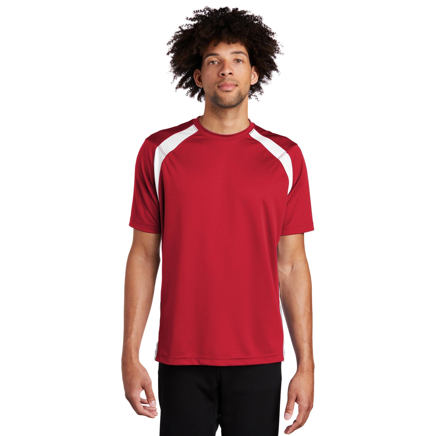 Black/White T-Shirts - Sport-Tek - Athletic Fit