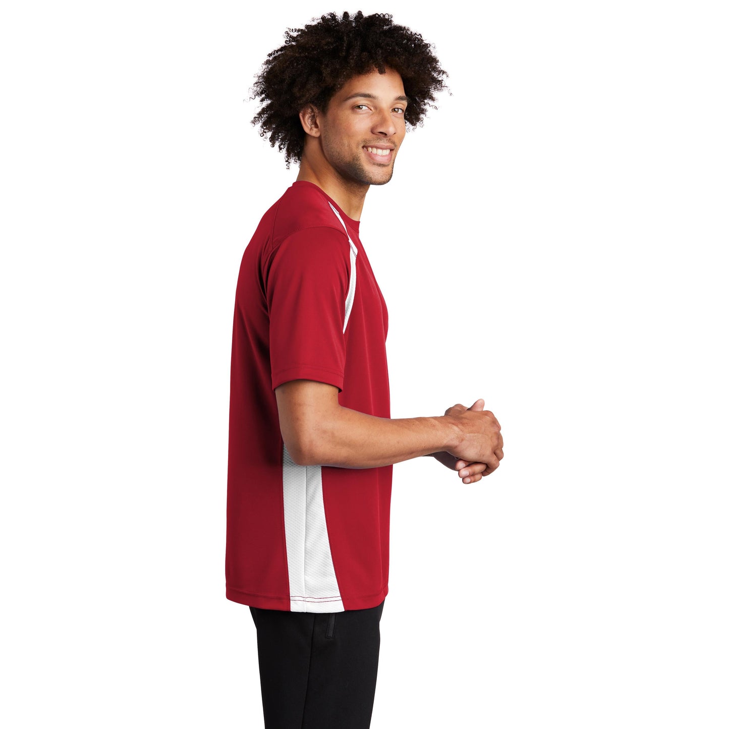 Black/White T-Shirts - Sport-Tek - Athletic Fit