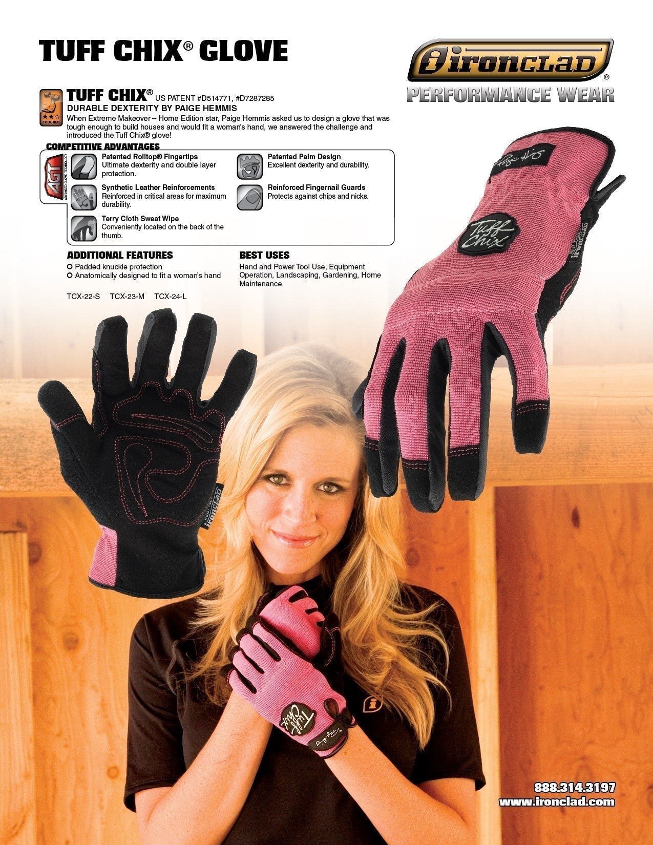 Pink Durable Gloves - Ironclad - Comfortable Fit
