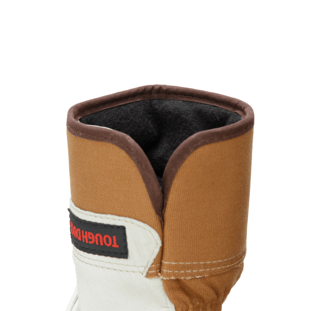 Brown Leather Gloves - Tough Duck - Durable Cow Grain