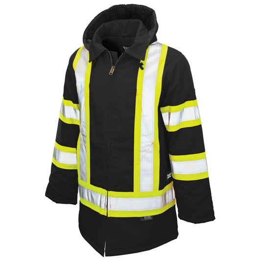 Black Safety Jackets - Tough Duck - Durable Insulated Parka