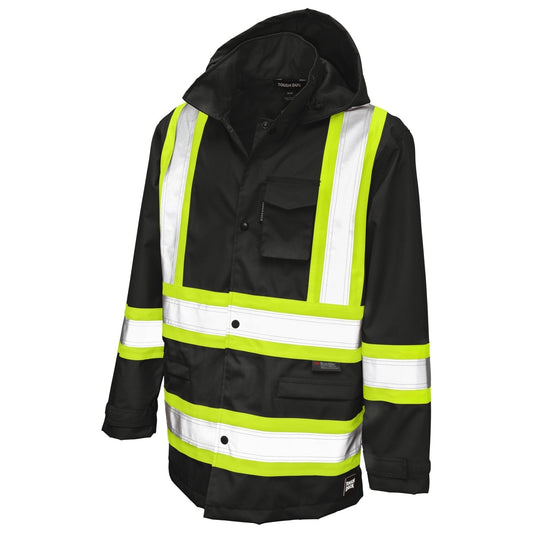 Black Rain Jacket - Tough Duck - Durable Waterproof Design