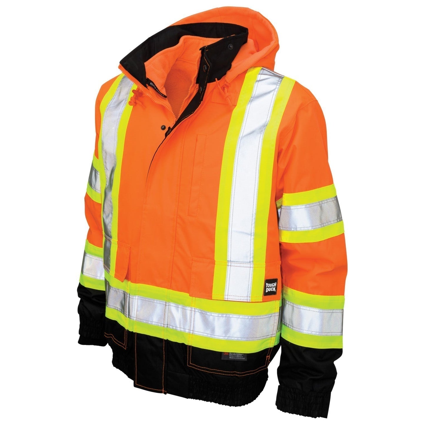 Black Safety Jacket - Tough Duck - Reflective Material