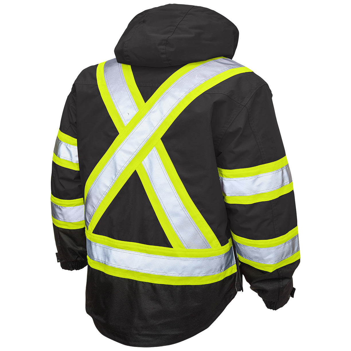 Black Safety Jacket - Tough Duck - Versatile Hi-Vis