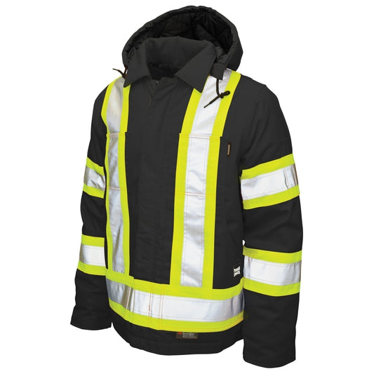 Black Safety Jacket - Tough Duck - Durable and Warm