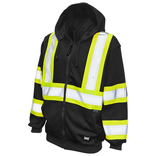 Black Safety Sweatshirt - Tough Duck - Fleece Unlined