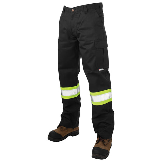 Black Cargo Pants - Tough Duck - Durable Twill Design