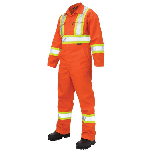 Orange Coveralls - Tough Duck - Durable Twill Safety