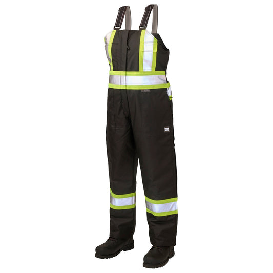 Black Insulated Overalls - Tough Duck - Reflective Safety