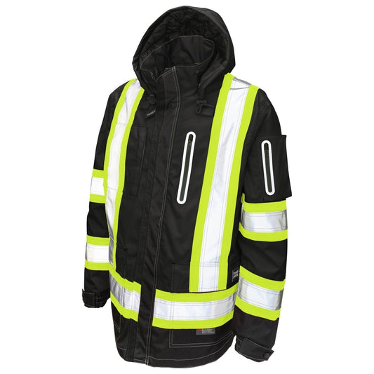 Black Safety Jackets - Tough Duck - Waterproof Shell