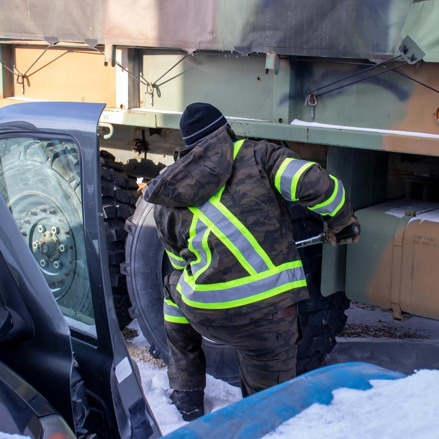 Green Camo Safety Jacket - Tough Duck - Versatile Design