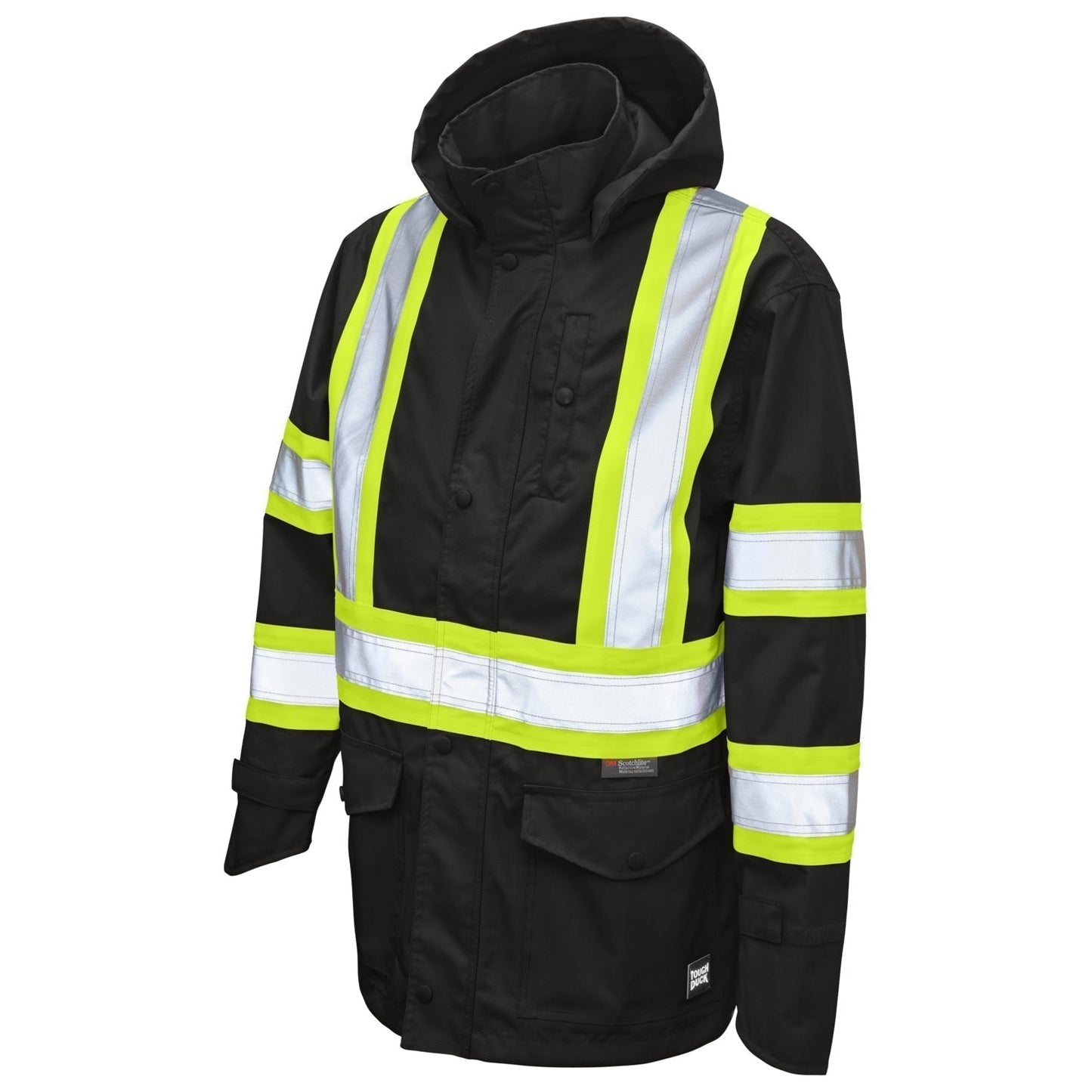 Black Rain Jacket - Tough Duck - Waterproof Design