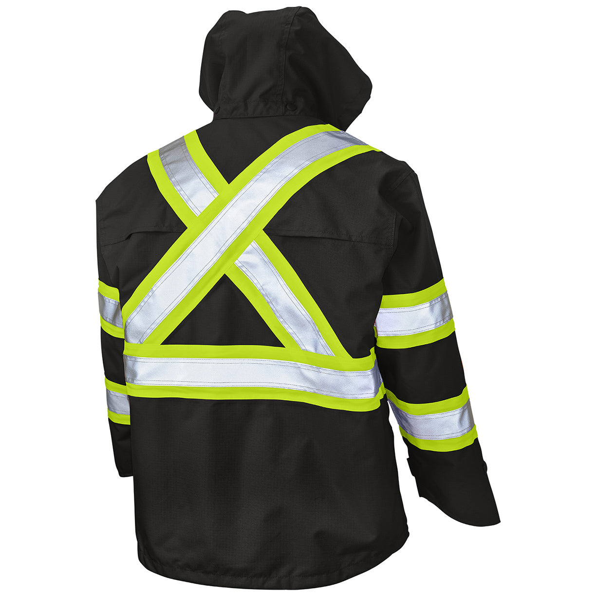 Black Rain Jacket - Tough Duck - Waterproof Design