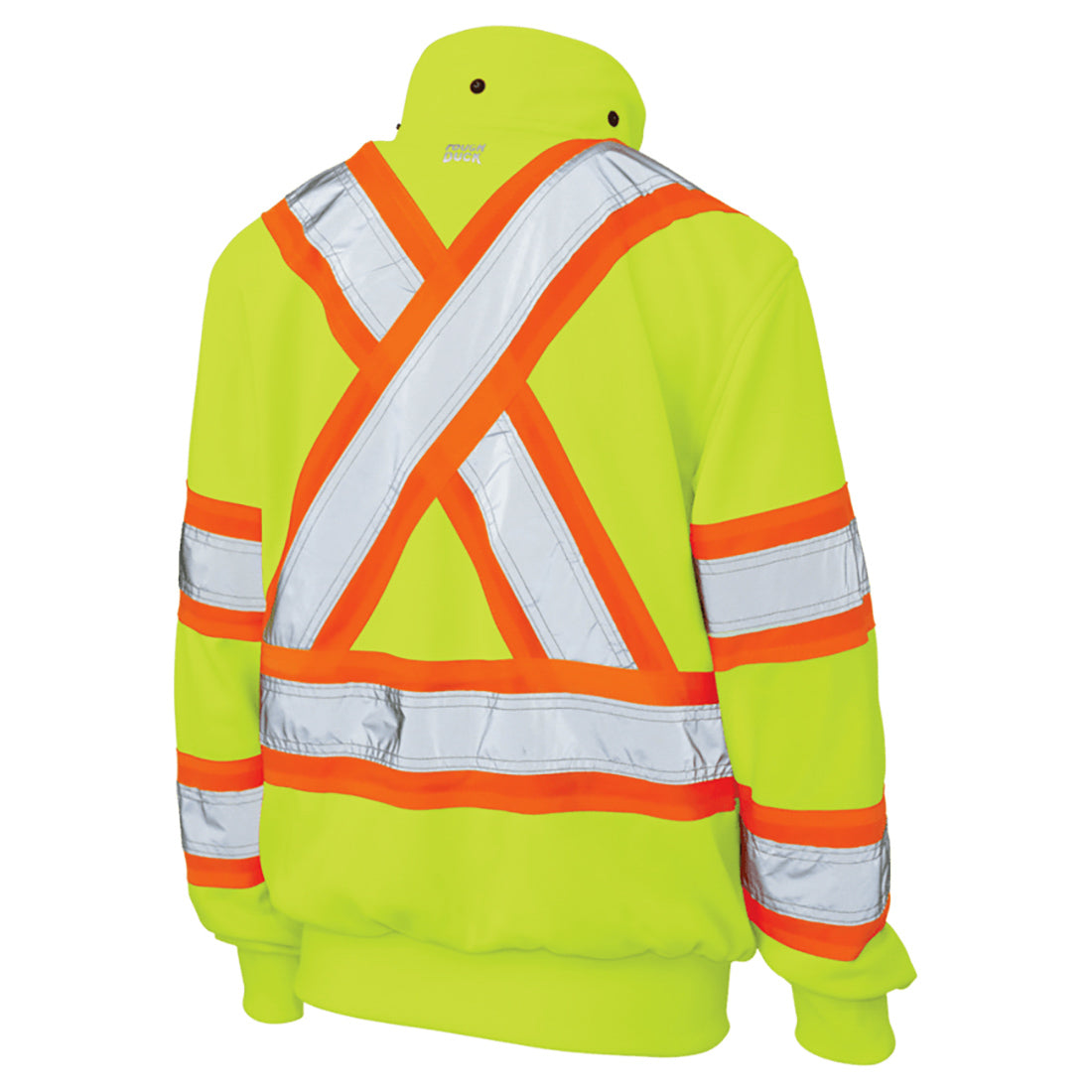 Black Safety Fleece Hoodie - Tough Duck - Reflective Material