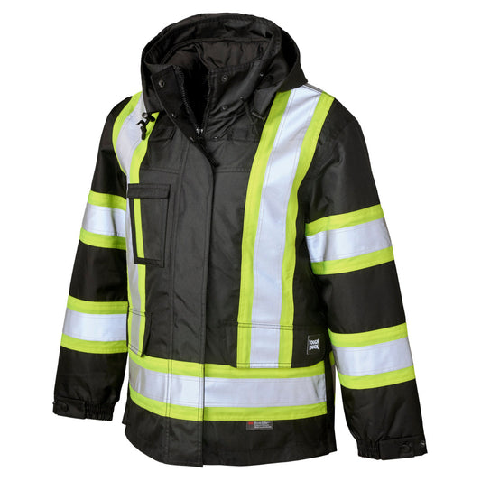Black Safety Jacket - Tough Duck - Durable Design