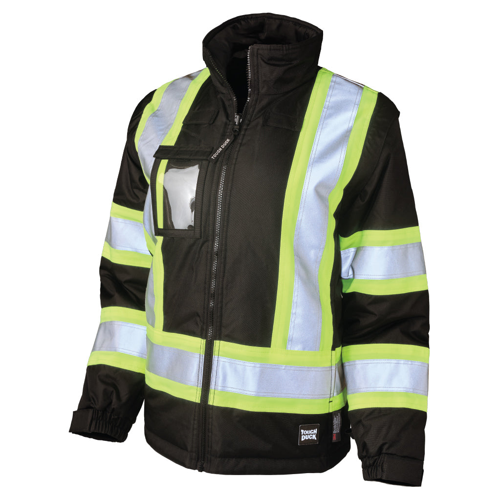Black Safety Jacket - Tough Duck - Durable Design