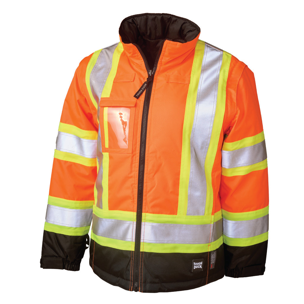Black Safety Jacket - Tough Duck - Durable Design