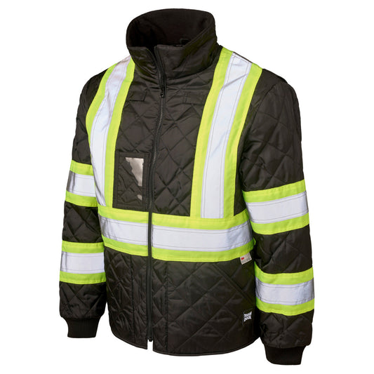 Black Safety Jackets - Tough Duck - Quilted Trucker