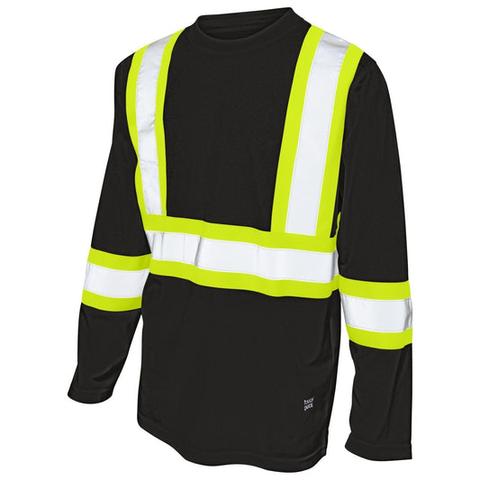 Black Safety Shirt - Tough Duck - Breathable Material