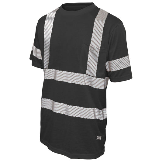 Black Safety Shirts - Tough Duck - Reflective Polyester