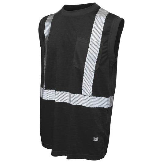 Black Safety Shirt - Tough Duck - Lightweight Polyester