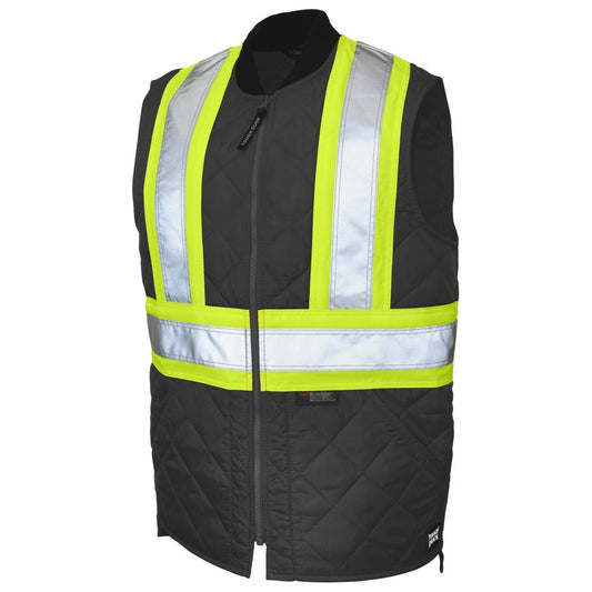 Black Safety Vests - Tough Duck - Lightweight Insulated