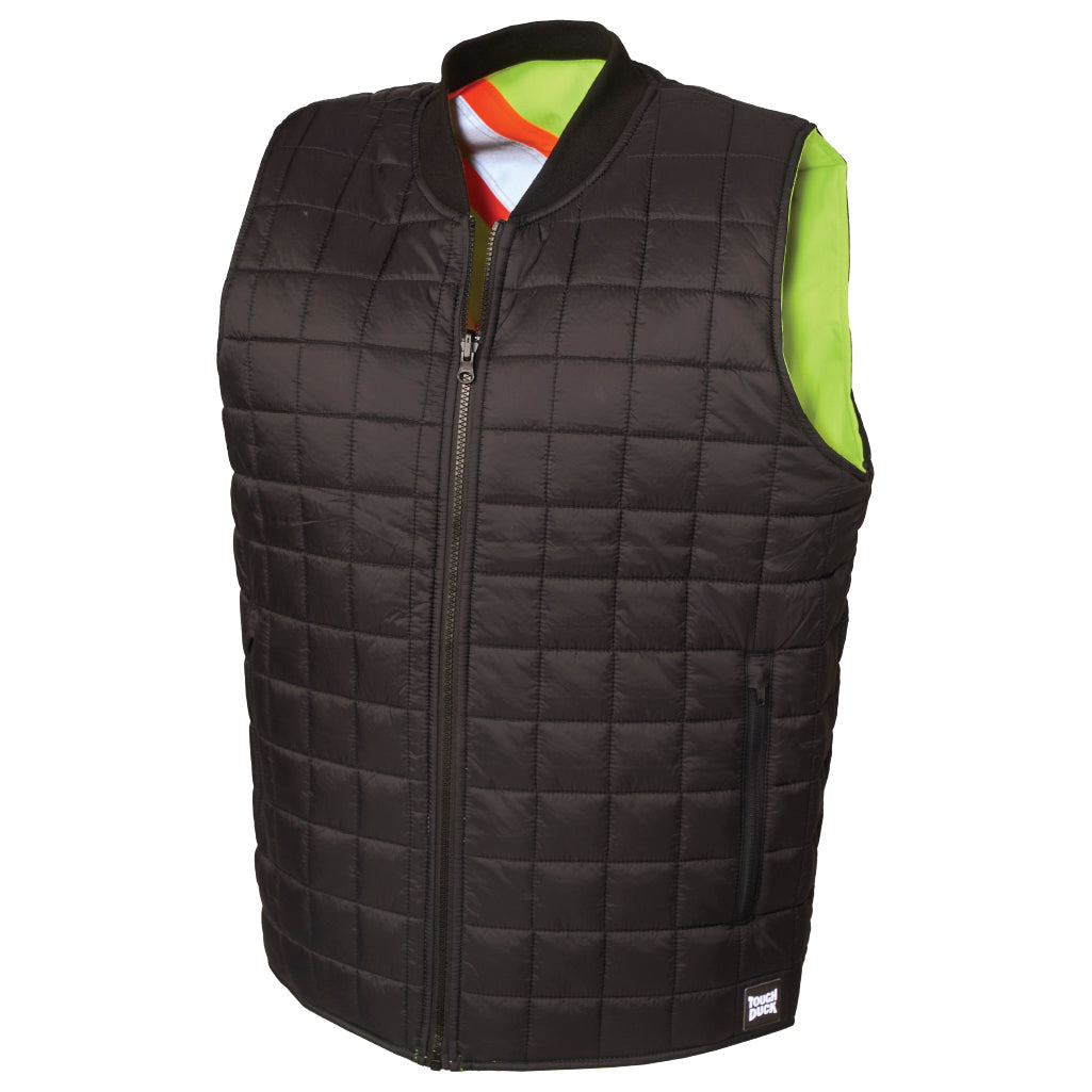 Black Safety Vests - Tough Duck - Reversible Design