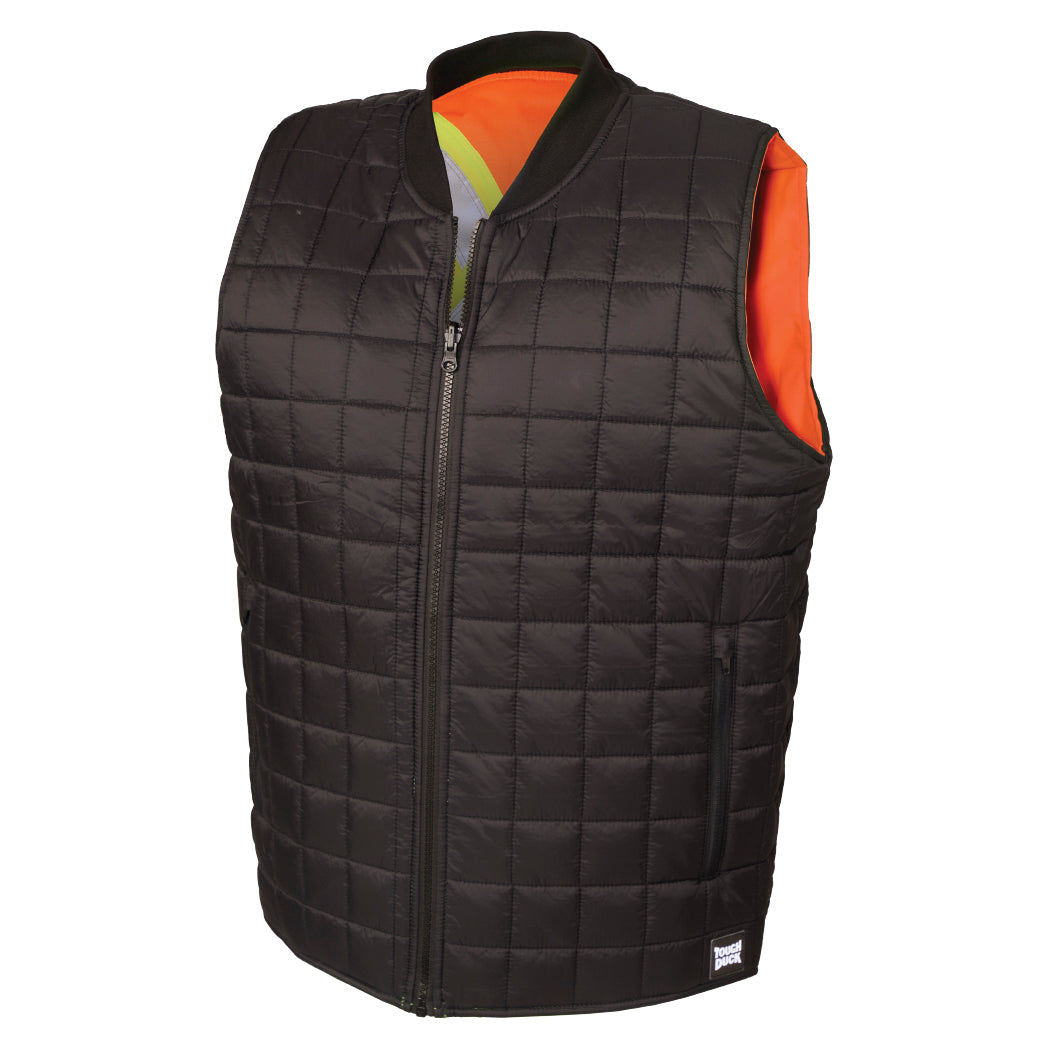 Black Safety Vests - Tough Duck - Reversible Design