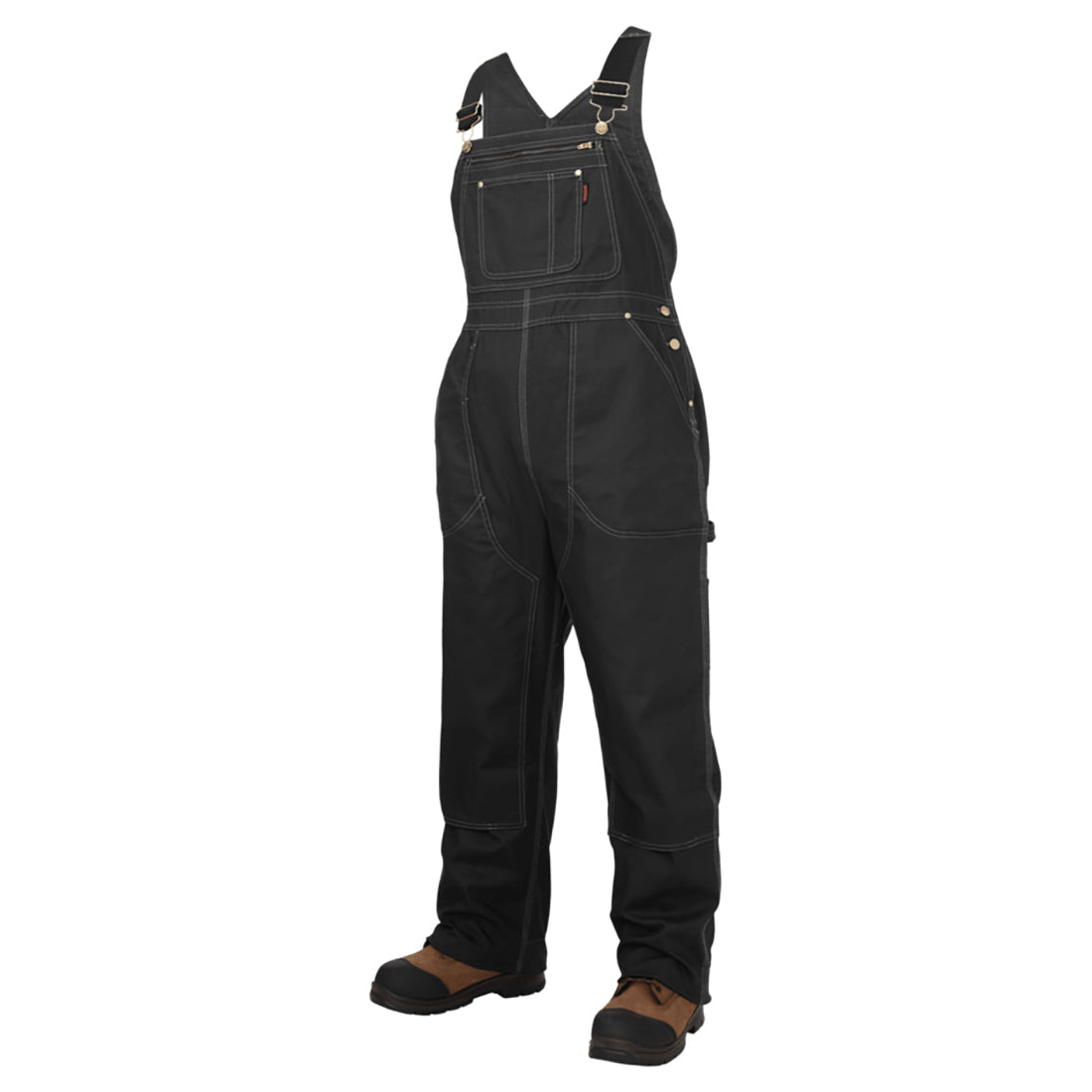 Black Overalls - Tough Duck - Stretch Unlined Bib