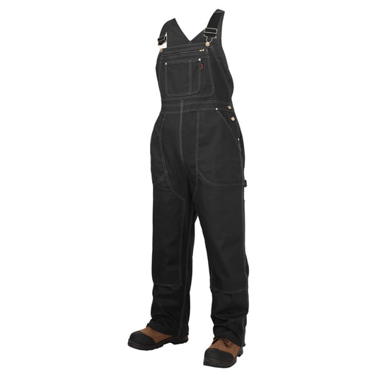Black Overalls - Tough Duck - Stretch Unlined Bib