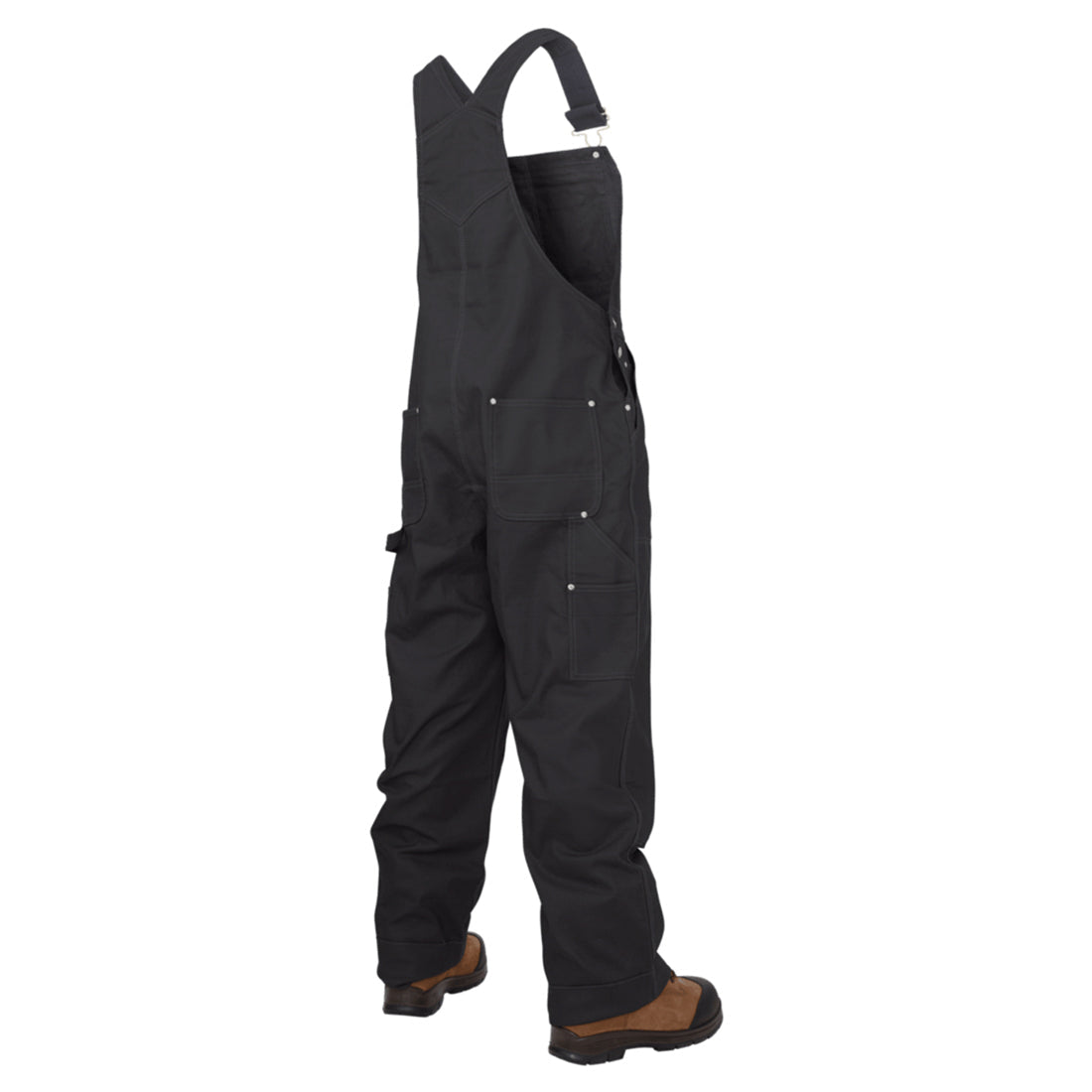 Black Overalls - Tough Duck - Stretch Unlined Bib