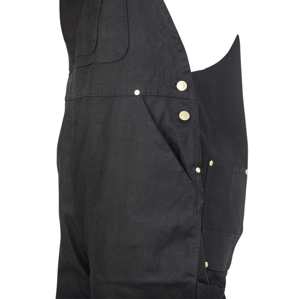 Black Overalls - Tough Duck - Stretch Unlined Bib