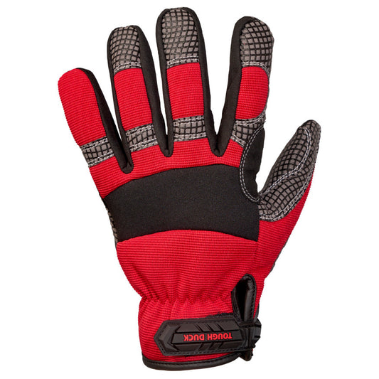Red/Black Performance Gloves - Tough Duck - Thinsulate Lined