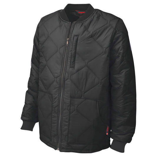 Black Quilted Jacket - Tough Duck - Insulated Design