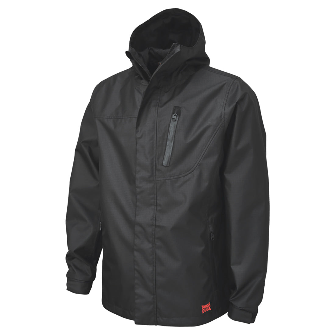 Black Rain Jacket - Tough Duck - Waterproof Ripstop