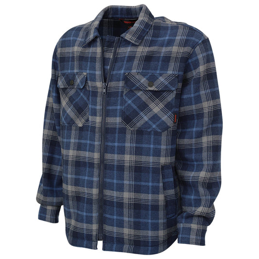 Navy Plaid Jacket - Tough Duck - Sherpa Flannel