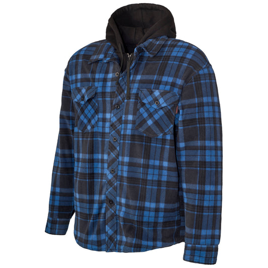Blue Plaid Jacket - Tough Duck - Sherpa-Lined Fleece