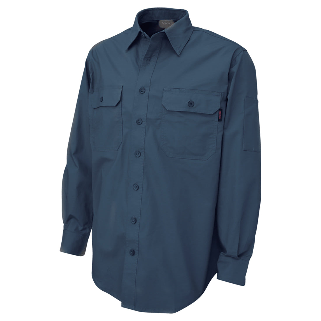 Grey Button Up Shirts - Tough Duck - Long Sleeve Flex