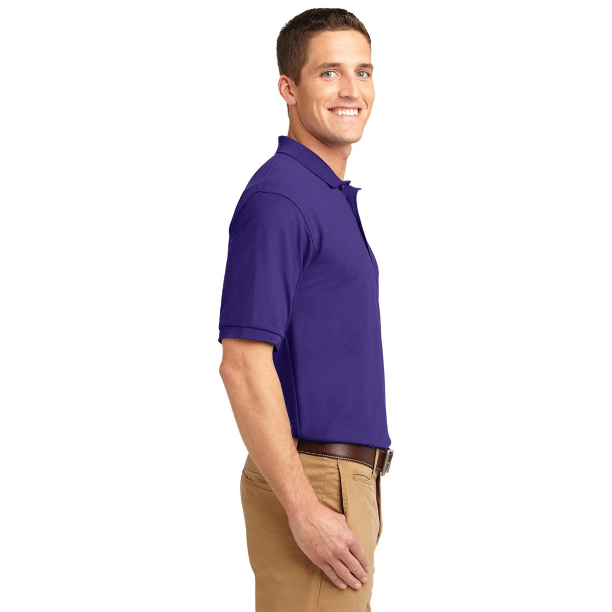 Black Polo Shirt - Port Authority - Smooth Touch