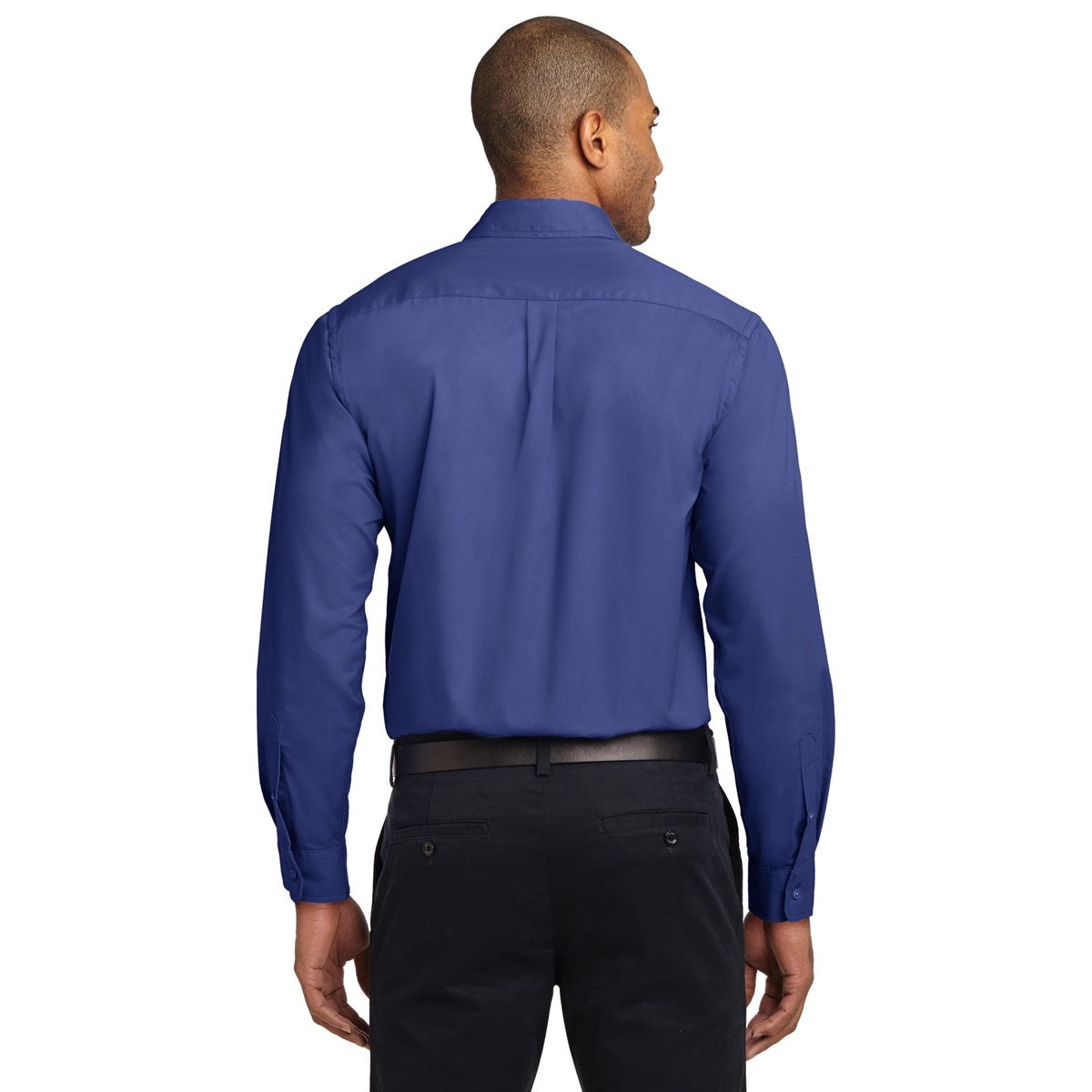 Black/Light Stone Button Up Shirt - Port Authority - Easy Care
