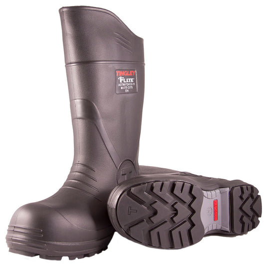 Black Work Boots - Tingley - Lightweight Safety Toe