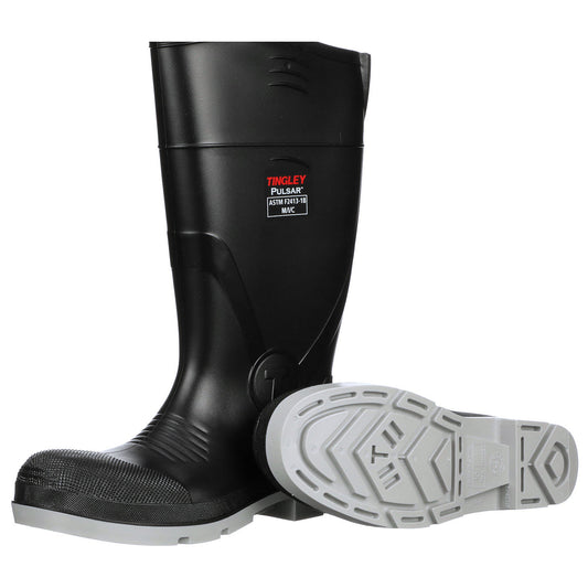 Black Work Boots - Tingley - PVC Safety Toe Design
