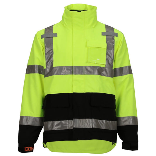 Yellow/Lime Safety Jacket - Tingley - Fleece Lined